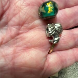 Muranu glass  charm and  eagle charm.